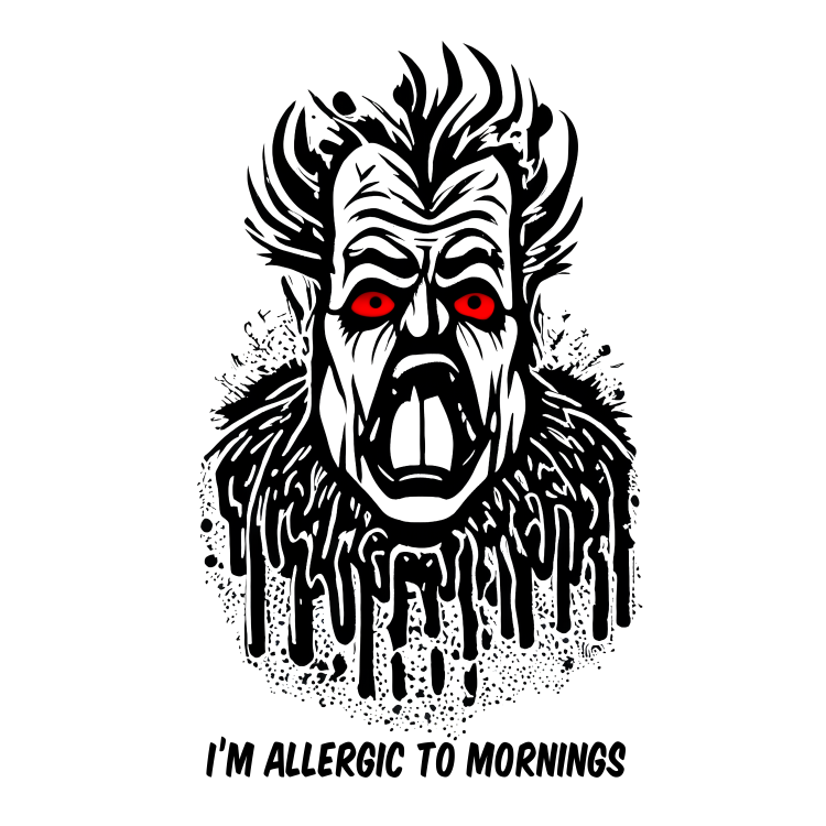 I'm Allergic to Mornings Tee-shirt - Image 2