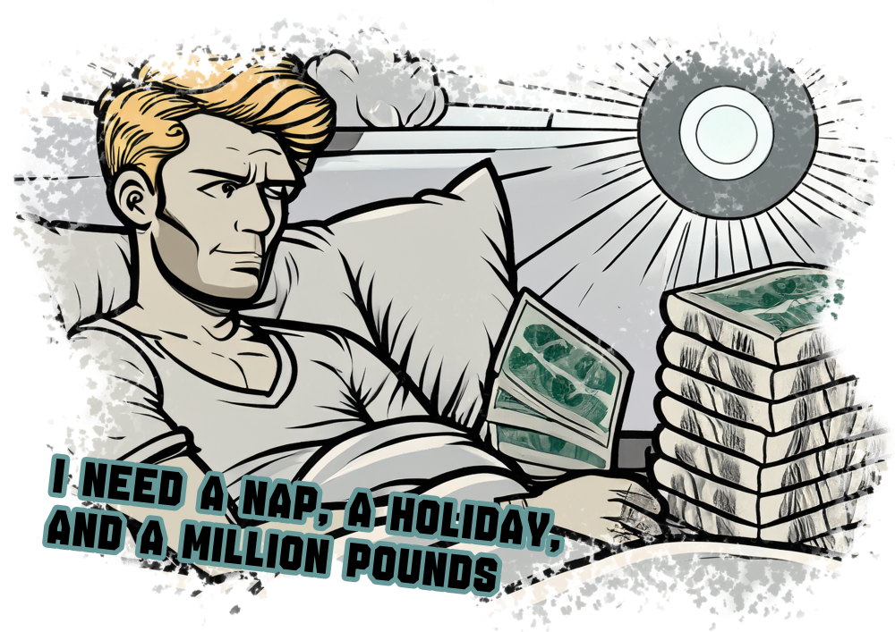 I Need a Nap, a Holiday, and a Million Pounds Tee-shirt - Image 2