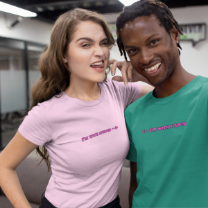 I'm with stupid (Feminine) Tee-shirt