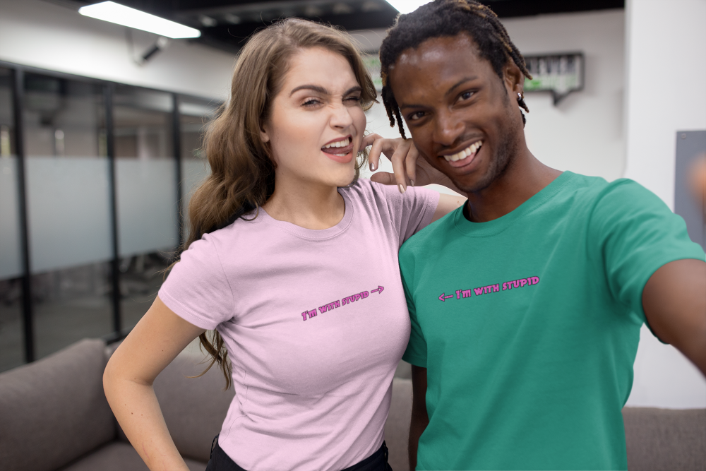 I'm with stupid (Feminine) Tee-shirt
