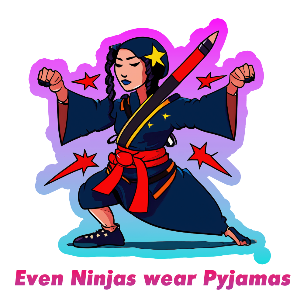 Even Ninjas wear pyjamas Tee-shirt - Image 2