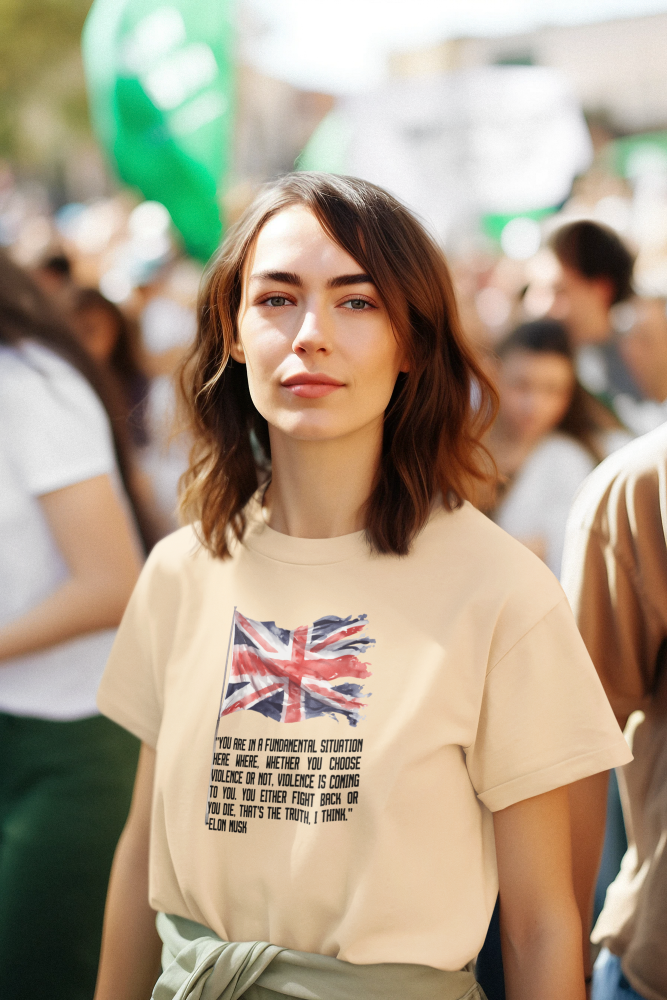 Unite The Kingdom - Fight back or die! Elon Musk Speech Tee-shirt