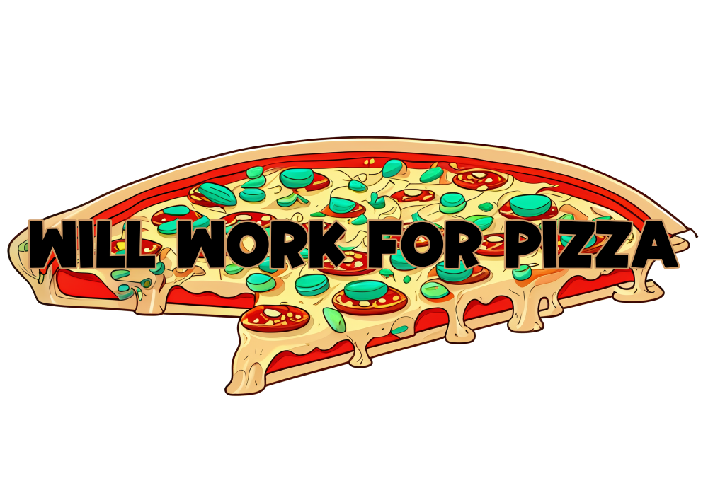 Will work for pizza Tee-shirt - Image 3